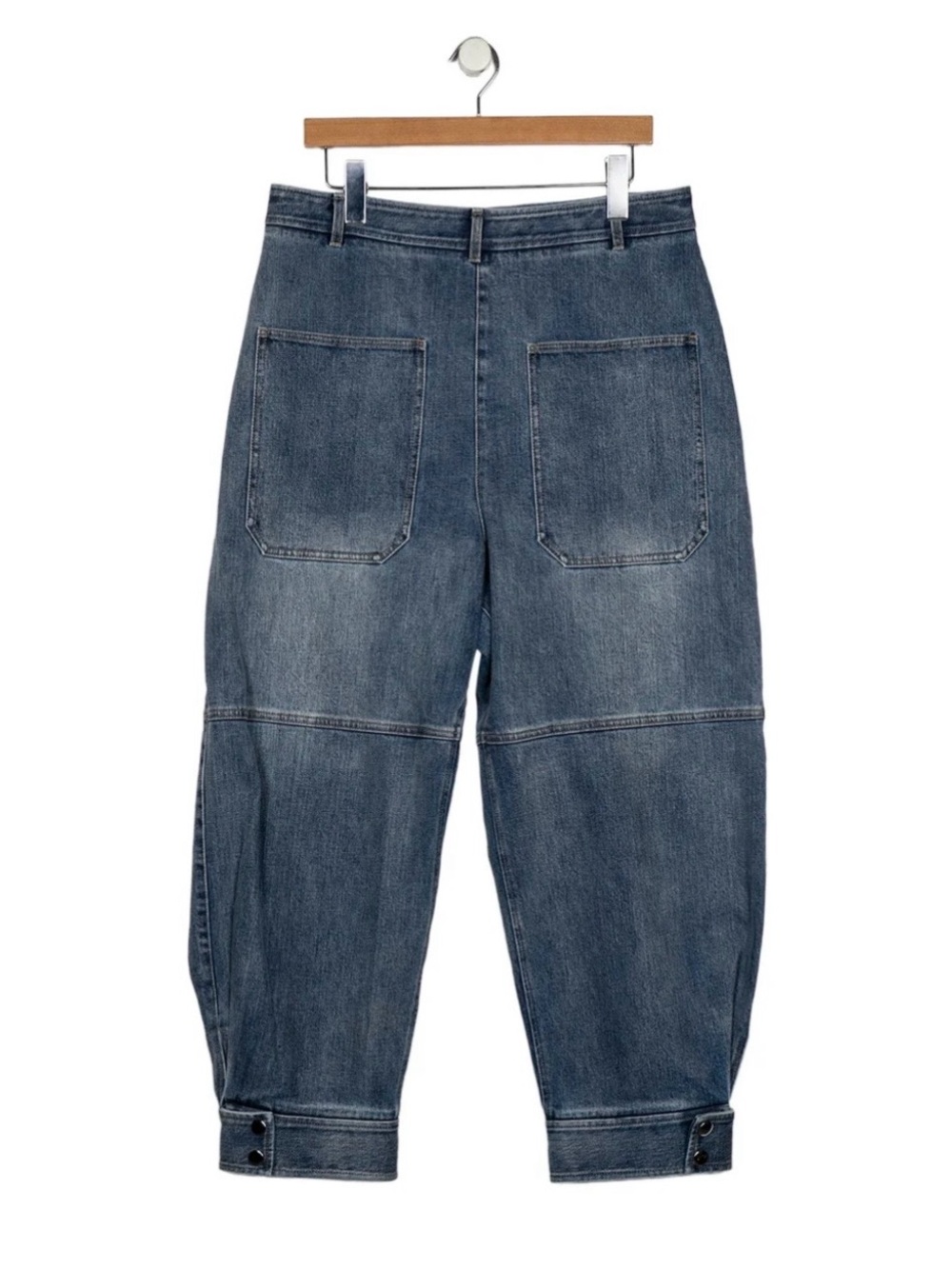 Tibi Relaxed Dark Blue Denim Workwear Jeans